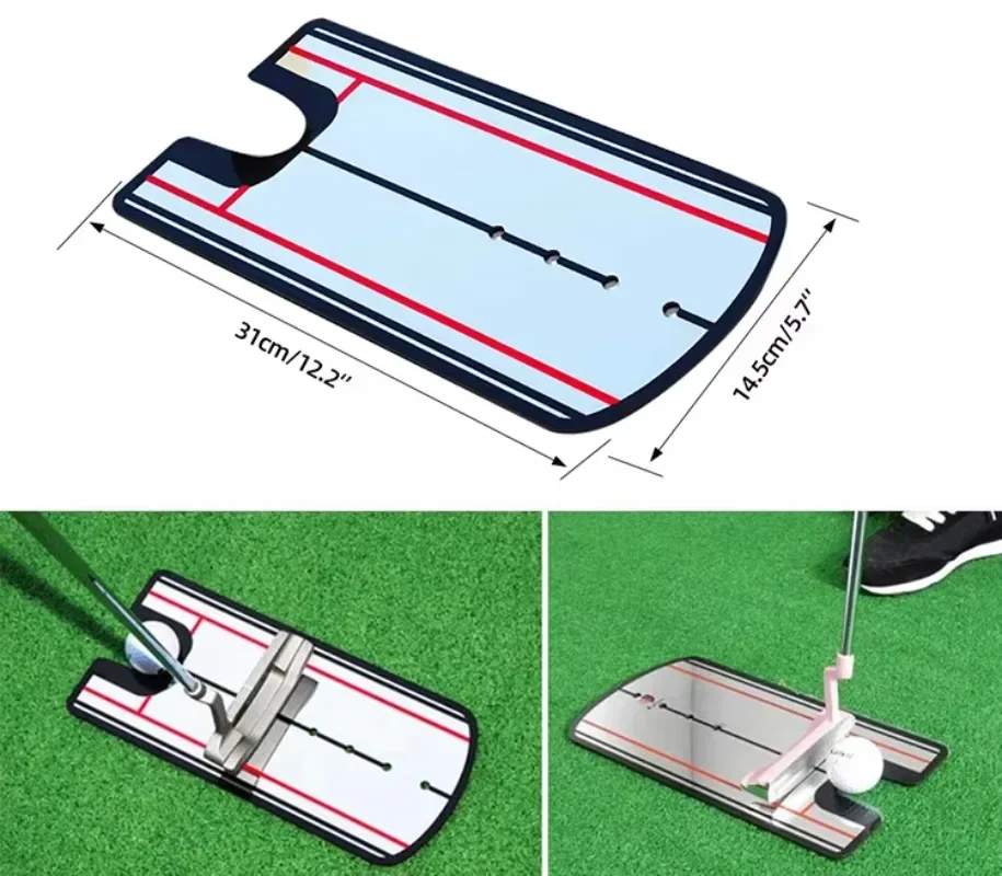 Portable Custom Logo Golf Putting Alignment Mirrors Train Your Swing Trainer for Practice Training