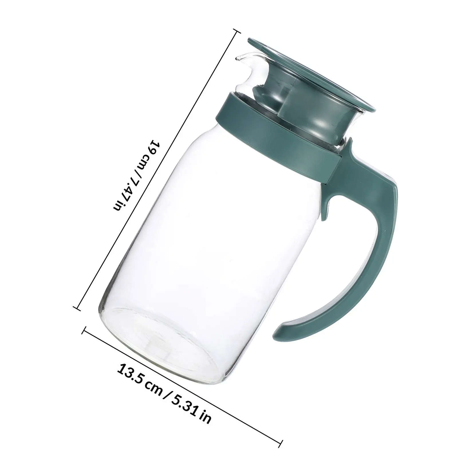1Pcs Cold Water Kettle Green Large Leak Proof Water Bottle Portable Household Tea Storage Container 800Ml Large Tea Kettle