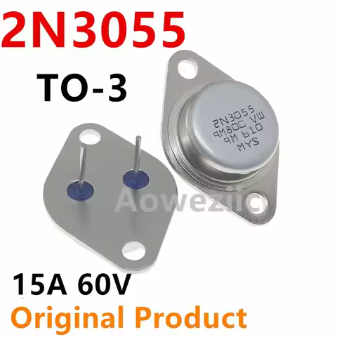 5PCS Transistor 2N3055 3055 TO-3 15A 60V NPN AF Amp Audio Power New Original