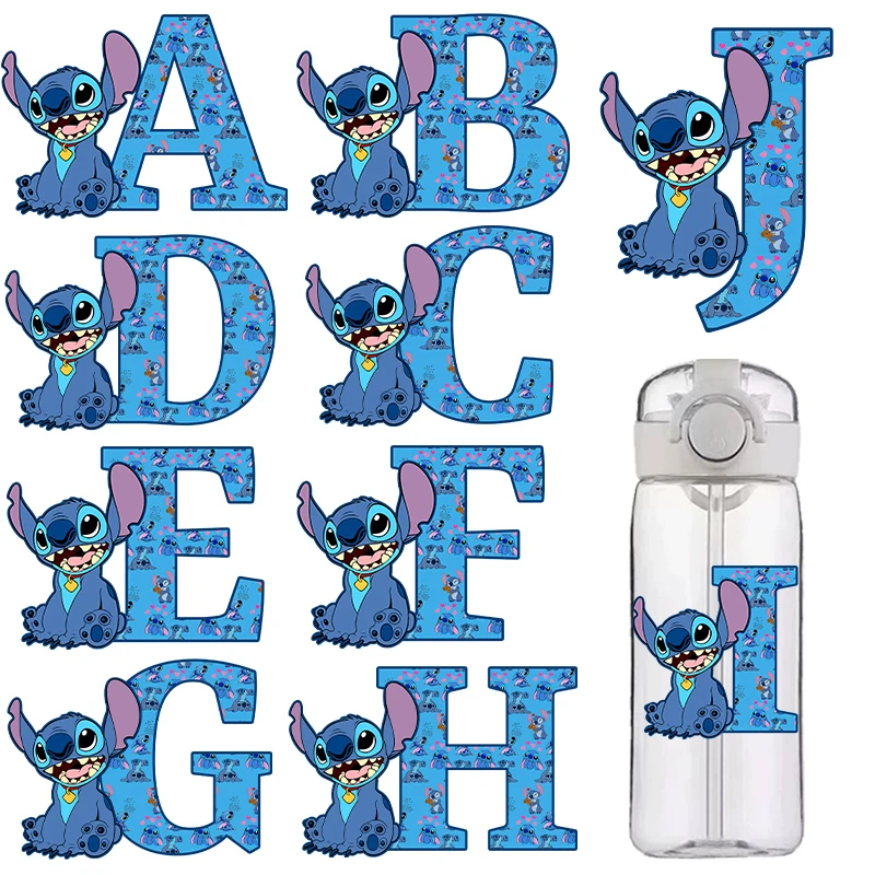 غرزة ديزني الكرتون رسالة ثلاثية الأبعاد نقل ملصق UV DTF ملصقات Kawaii كوب ماء زجاجة ماء علب الاغذية لتقوم بها بنفسك ملصق مقاوم للماء