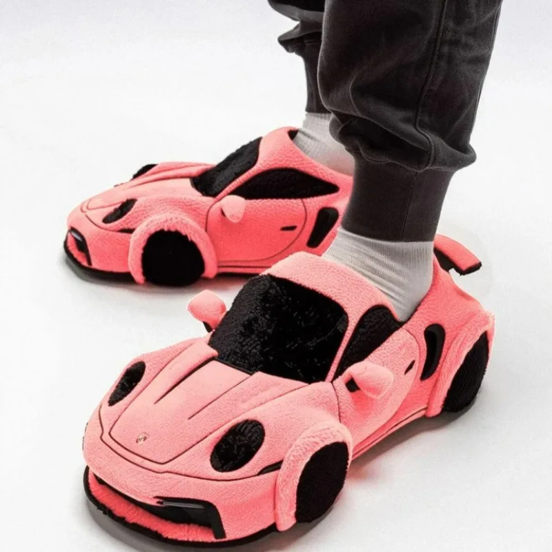 Car Shoes Applicable to Porsche Plush Car Slippers Racing BMW Racing Plush Slippers Toy Christmas Gifts