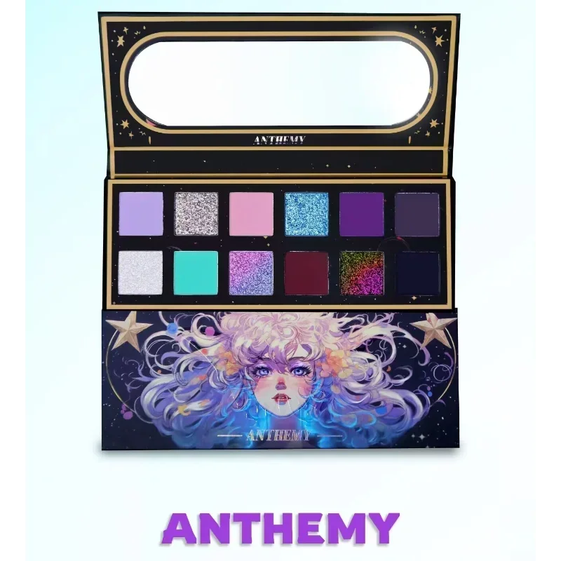 Anthemy Backlight Butterfly 12-Color Chameleon Eyeshadow Palette Pearlscent Long-lasting Velvet Matte Waterproof Makeup Cosmetic