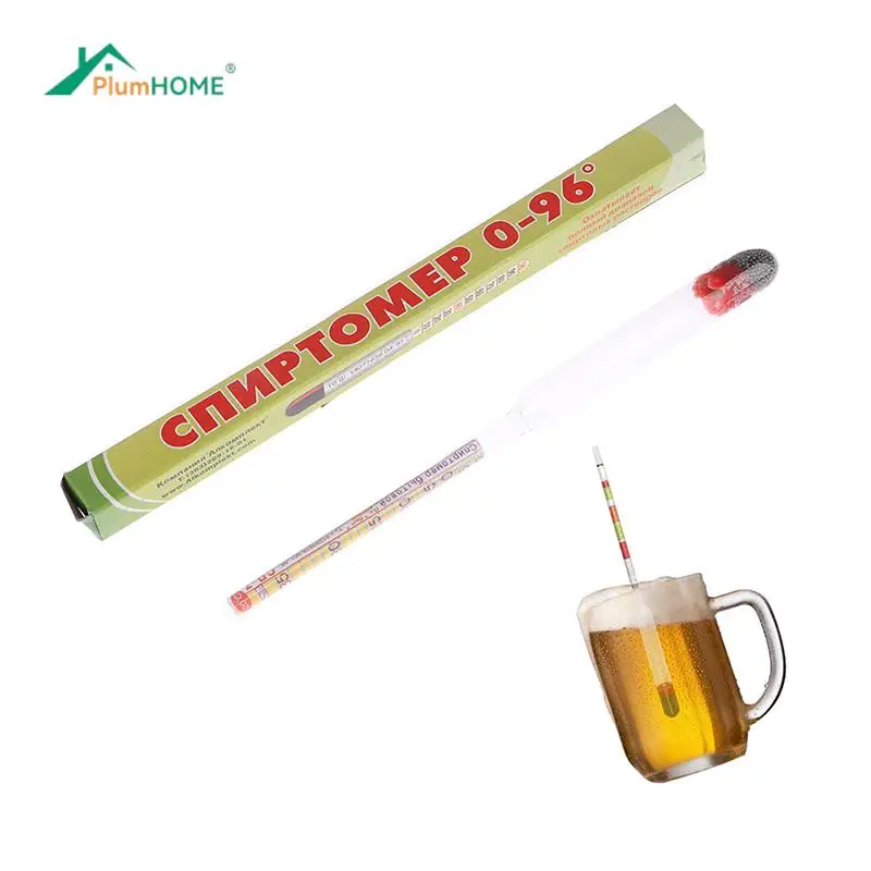 Household Alcohol Meter 0-96 Distillation Alcohol Machine Fermentation Brew Hydrometer Tester For Any Alcohol Product