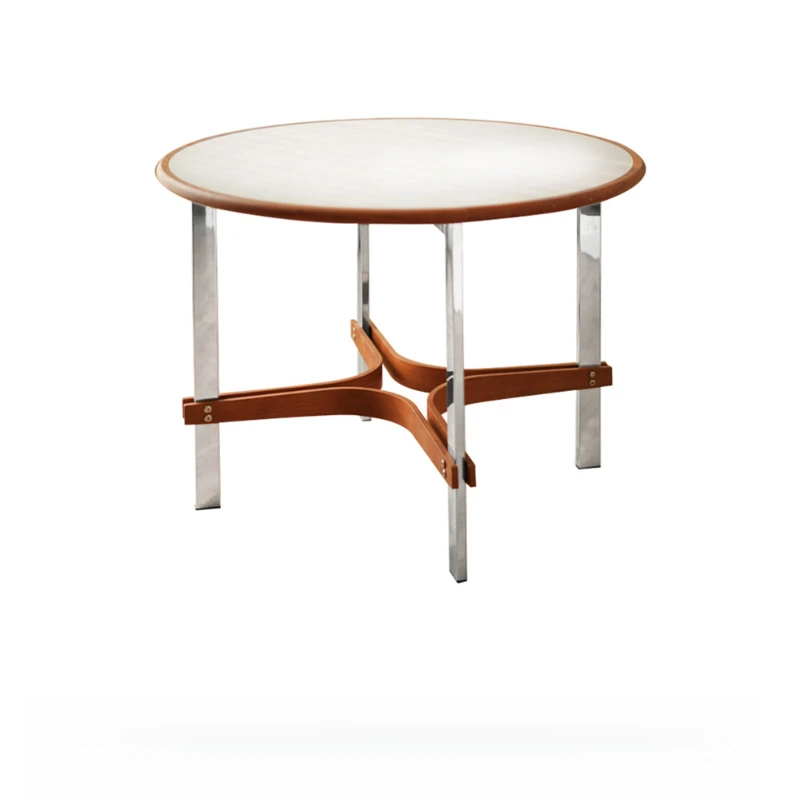 

Timber Room Slate Dining Table Household Solid Wood Small Apartment Modern Simple Round French Dining Table