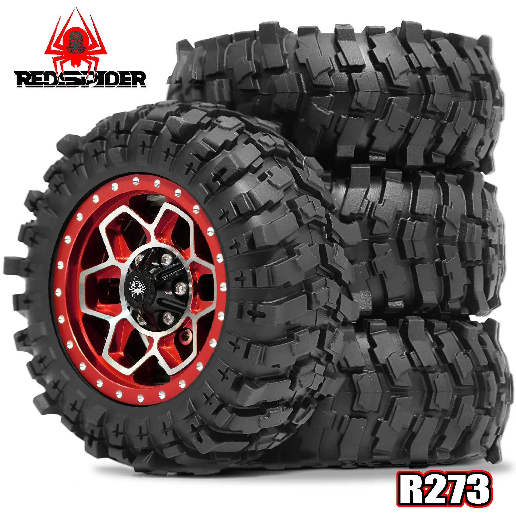 1.9 Tires OD 88mm Mounted on 1.9 Beadlock Wheels Rims for /12 Crawler Car MJX H12Y+ MN-128 MN-82S LC79 MN-82