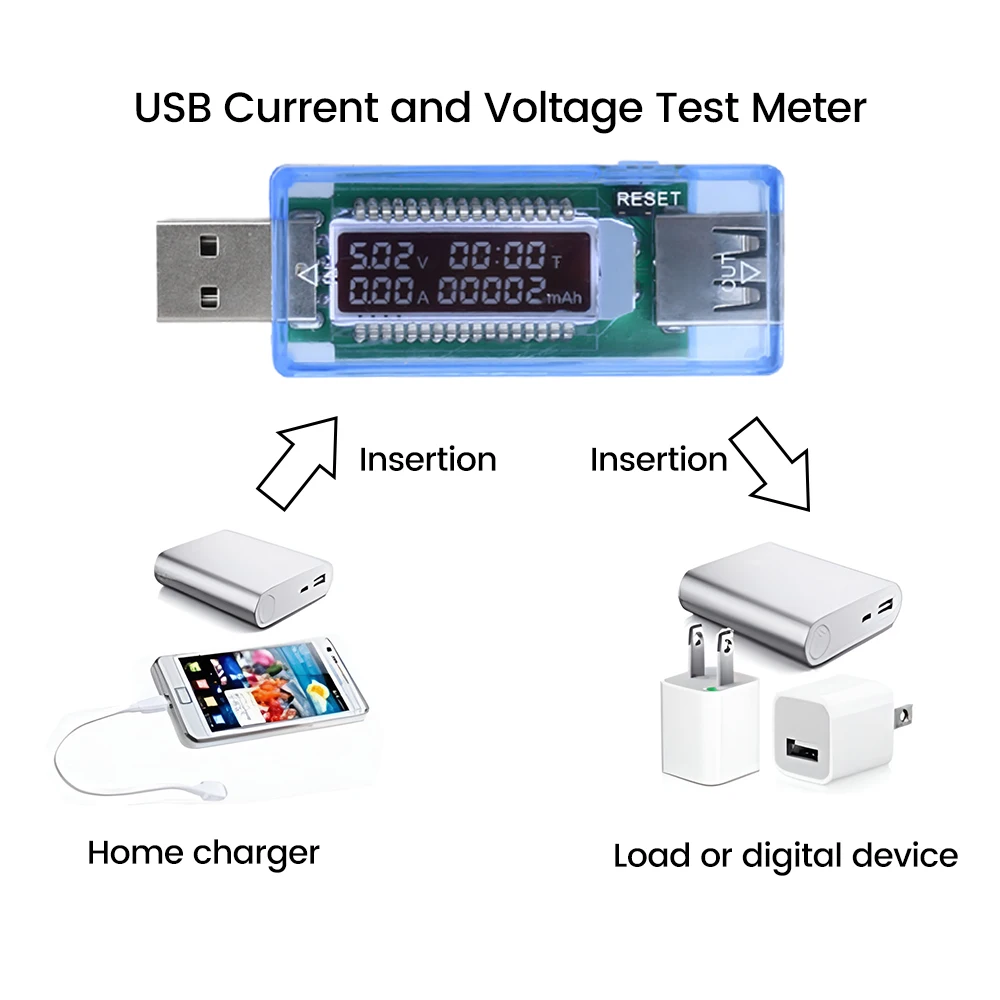 DC 4-20V USB Current Voltage Capacity Tester mobile power supply battery capacity tester Digital voltmeter