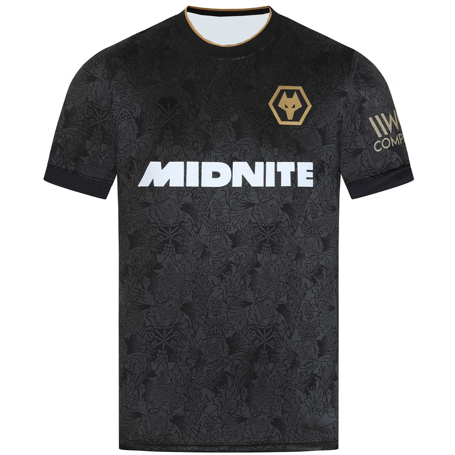Neue Saison Wolverhampton 3D-Gedrucktes Fußballtrikot Herren Atmungsaktives Schnelltrocknendes Kurzarm-T-Shirt Familien-Partnerlook – Detail 4