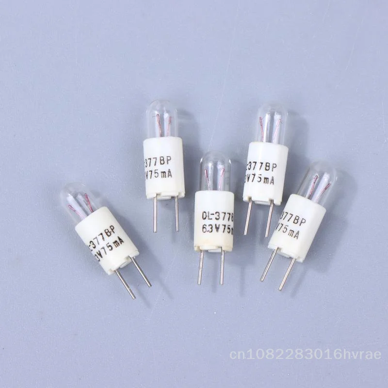 5/10-Pcs 6.3V 75mA Miniature Tungsten Bulb Instrument Indicator Replacement - Pin Type Panel Light for Gauges & Equipment