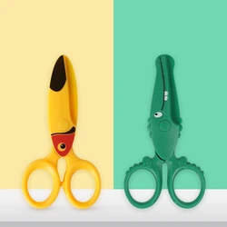 1 pz bambini forbici di sicurezza simpatico cartone animato coltello di plastica taglierina per bambini carta fai da te lavoro manuale ufficio scuola studente F7231