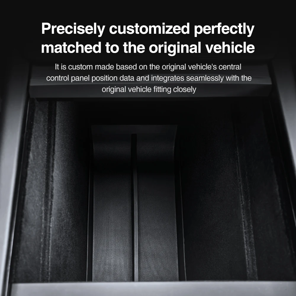 Console centrale Scatola portaoggetti inferiore Vassoio organizer per Tesla Nuovo modello Y Juniper 2025 TPE Scatola portaoggetti nascosta Accessori interni