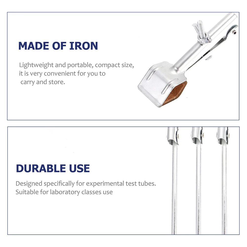 2 Pcs Flask Test Tube Clamp Laboratory Holder Clip Stand Extruder Condensing Iron Condenser