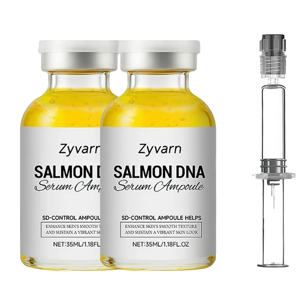 2/1 ampollas de suero facial hidratante con ADN de salmón, esencia PDRN para el cuidado diario de la piel, hidratación profunda, piel facial radiante y calmante