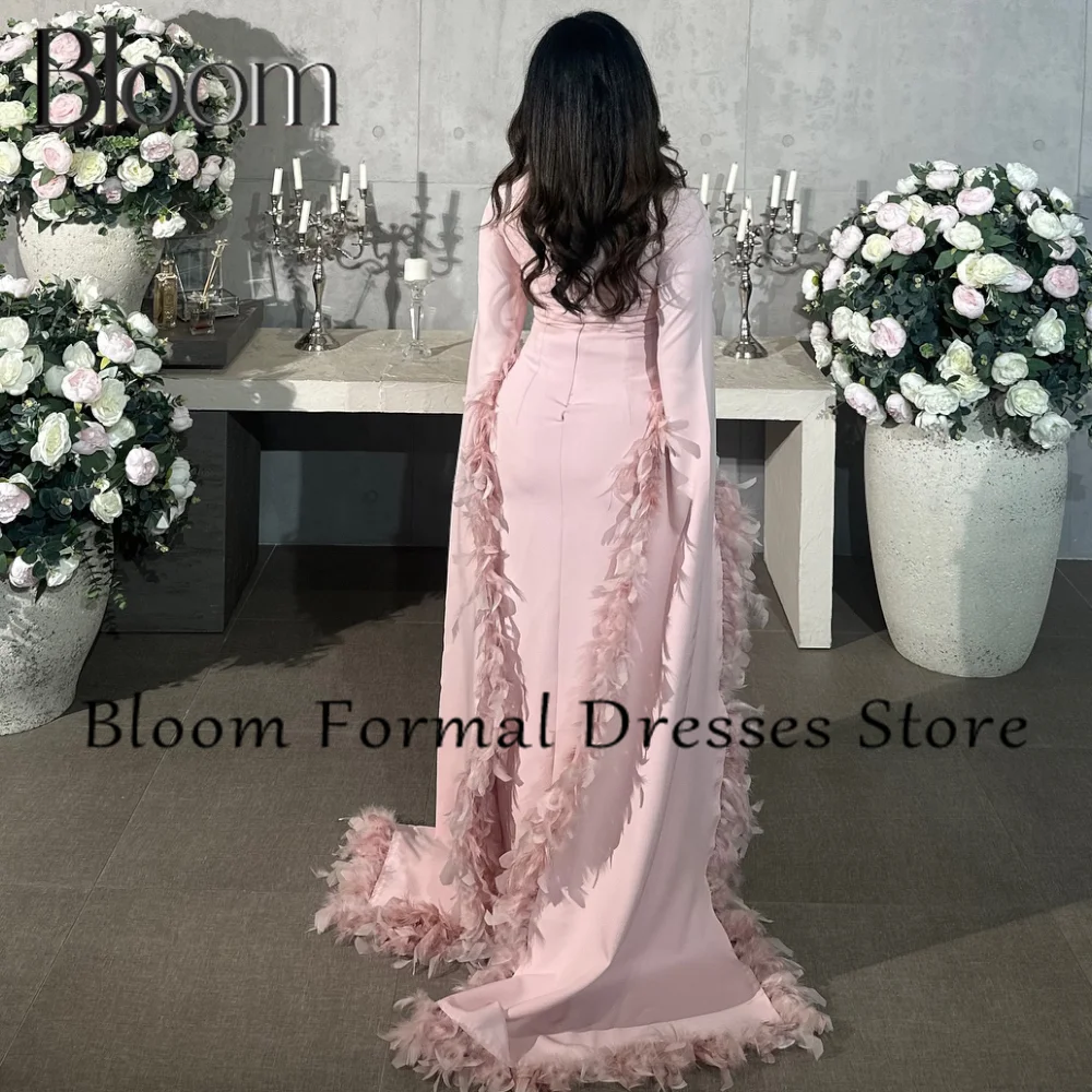 Bloom Watteau Train Solid Color Ankle Length Square Neck Ruffles Ankle Length Zipper Back Jersey Bespoke Occasion Gowns Charming