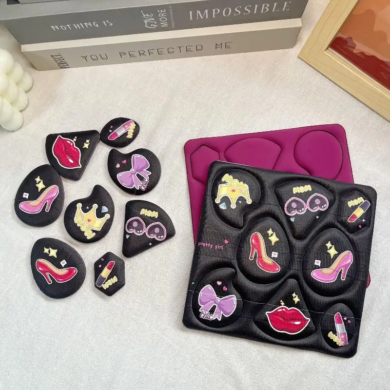 Éponges à toucher doux pour le maquillage quotidien, outils de beauté, bouffantes cosmétiques douces, ensemble de mélangeur de poudre cosmétique multi-formes 8 pièces