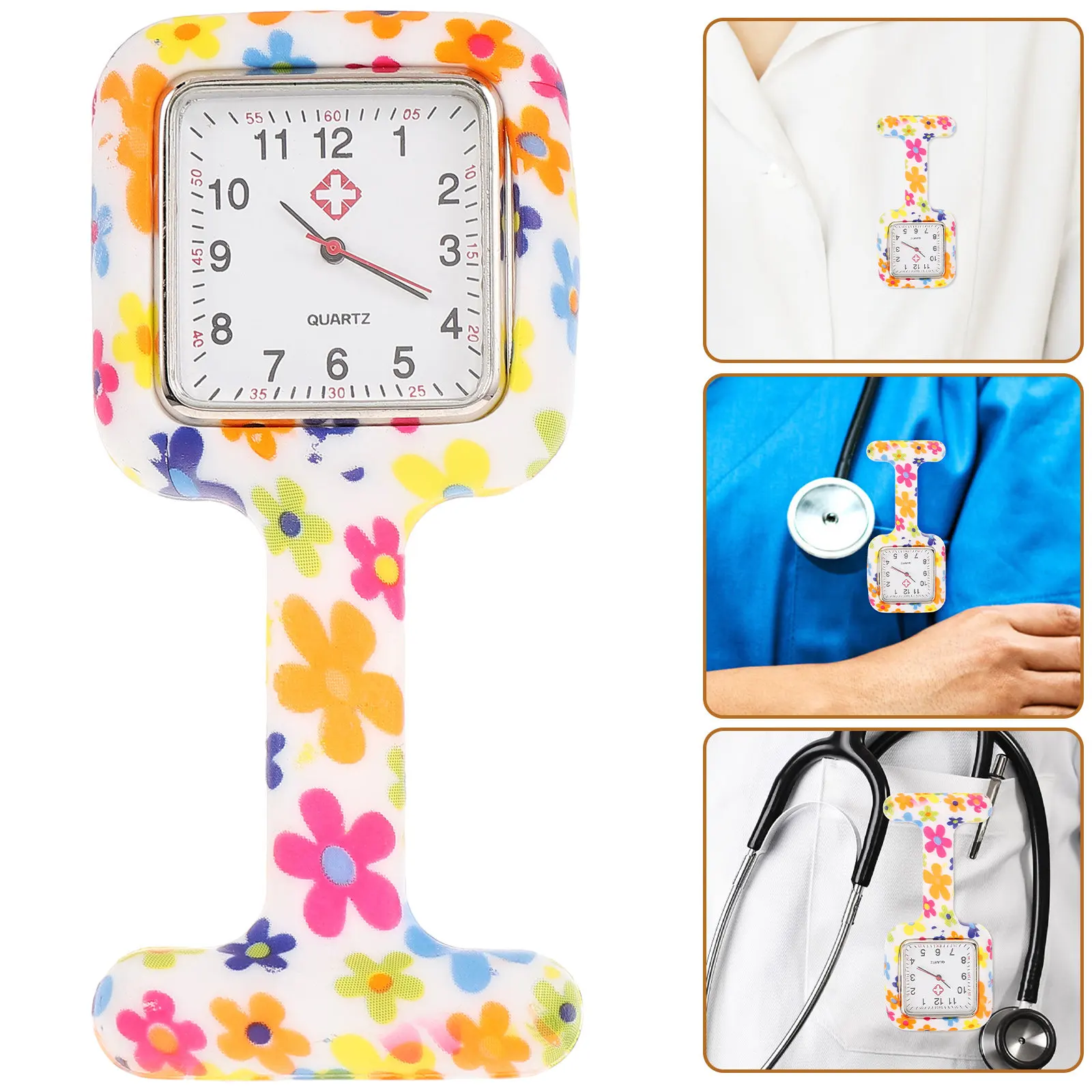 

Часы-брошь для медсестер с клипсой, практичный и креативный дизайн, устойчивые и долговечные для длительного использования