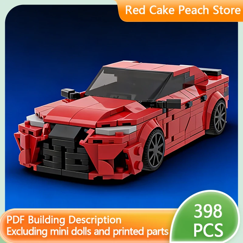 

Speed Racing Car Model MOC Building Bricks Red Luxury Sports Sedan Modular Technology Children Holiday Gifts Assemble Toys Suit