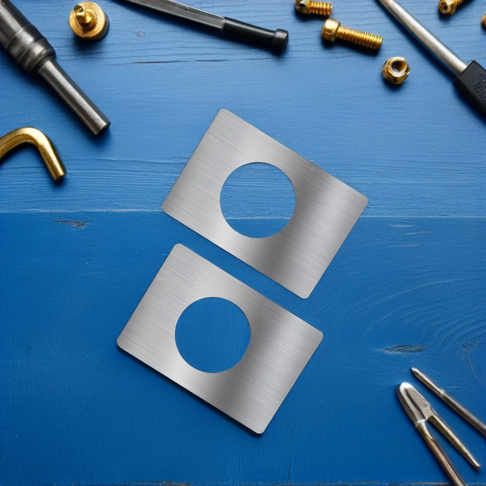 4 قطعة قفل الكرة إصلاح لوحة ثقب غطاء استبدال تعزيز عدة ل سترايك لوحة حشو الباب الأمامي ترقية الأمن #3