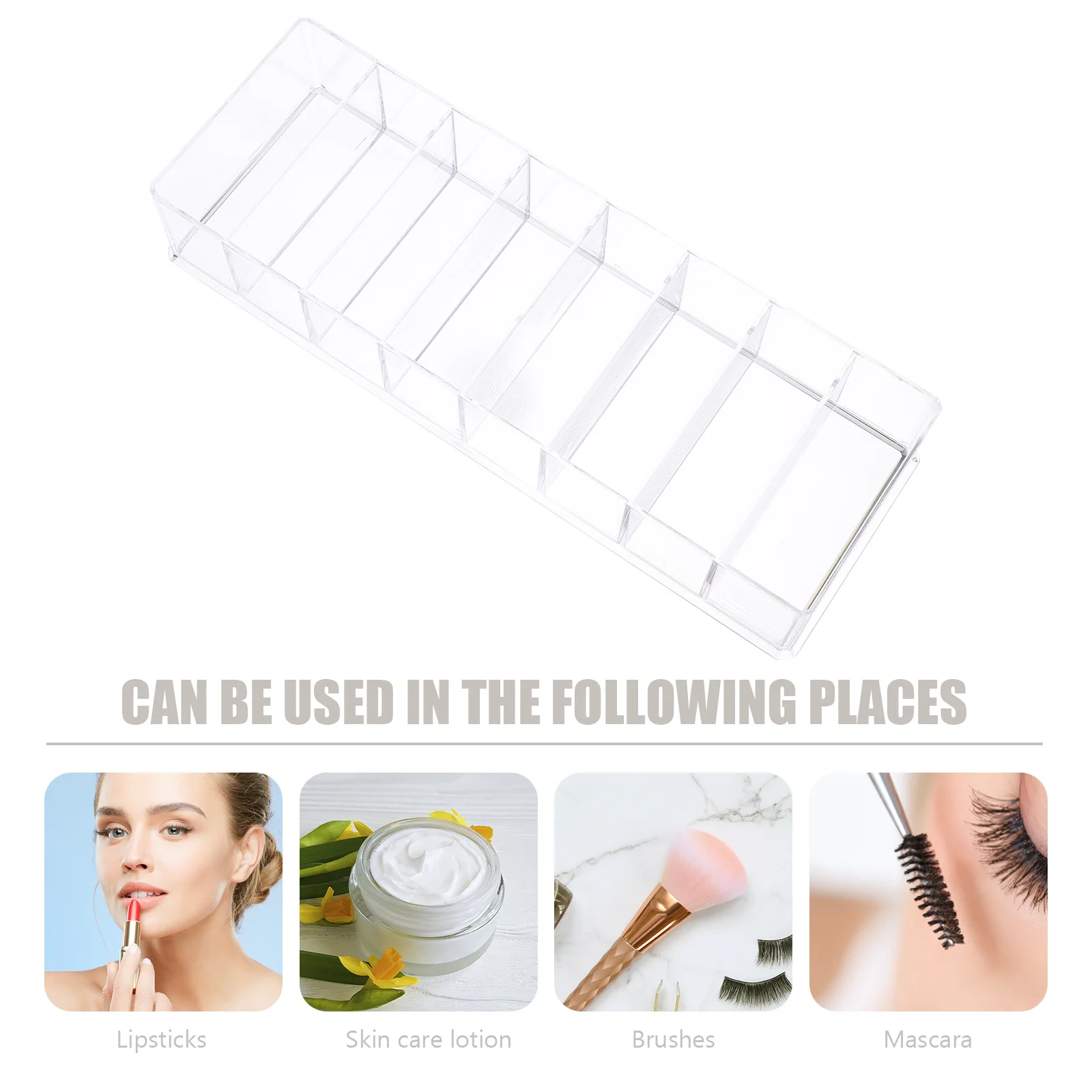 

8 Grids Acrylic Makeup Brush ganizer Compact Storage Box Lipstick Holder Rack Display Case Accessories