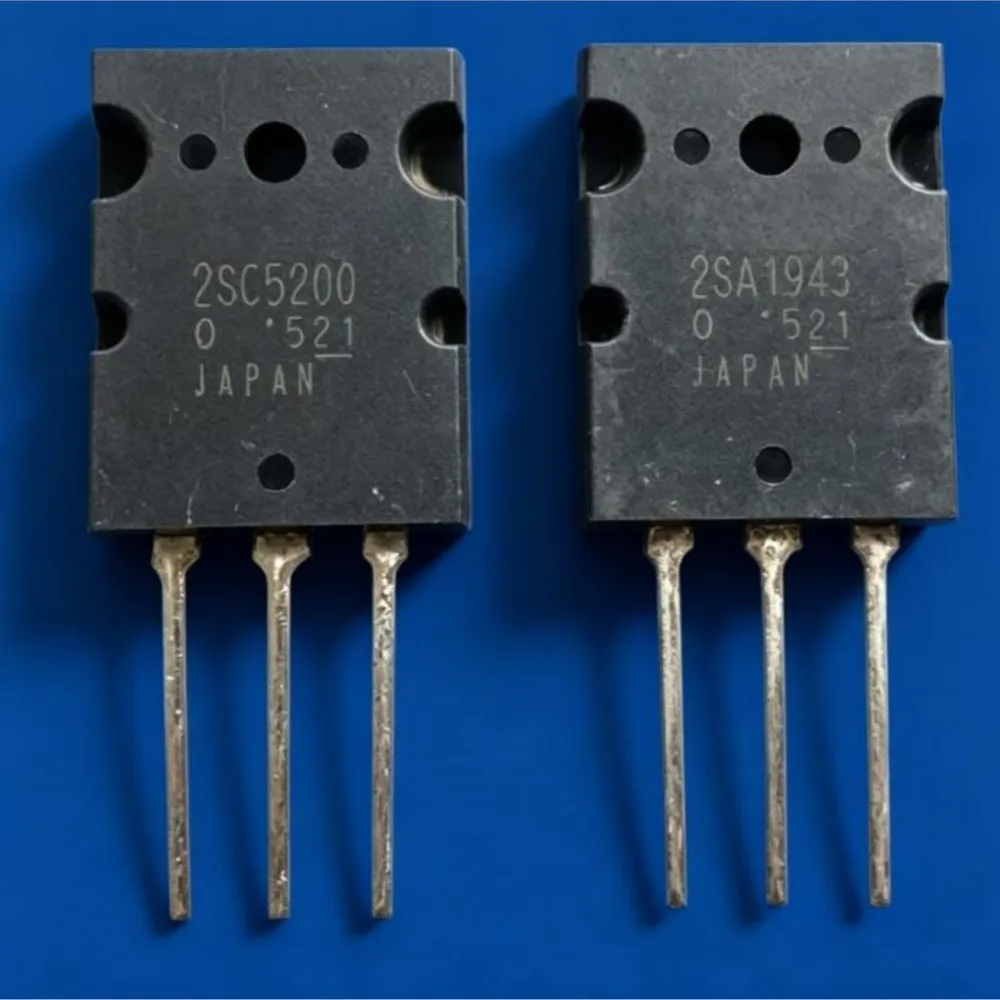 2SC5200+2SA1943    C5200 A1943     TO-3PL    40pcs=20pair ( 20pcs 2SC5200 + 20pcs 2SA1943 )    (Product quantity: 40 pieces)