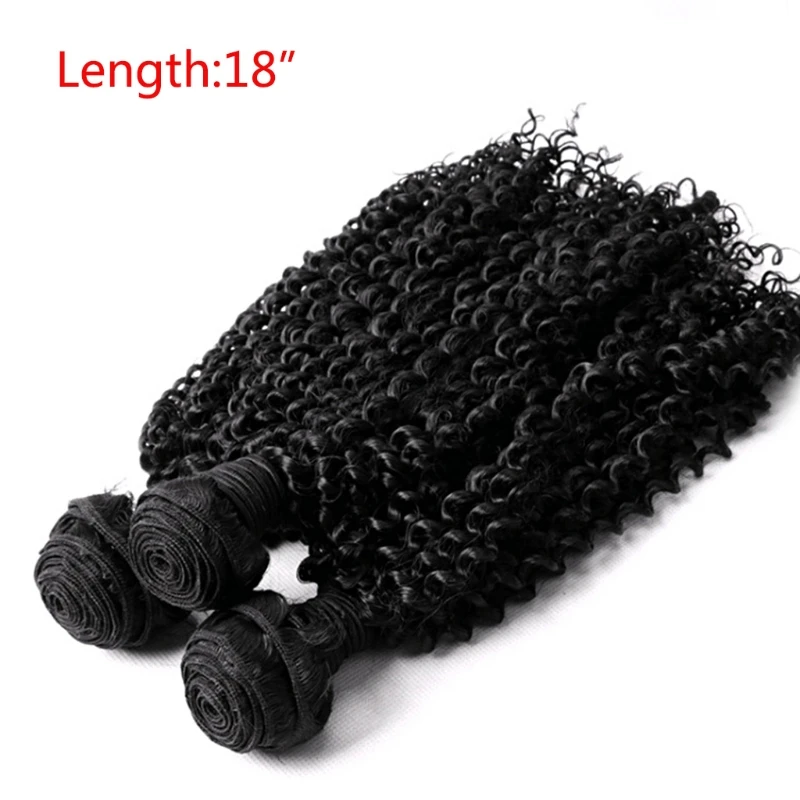 African Brazilian Black Women Kinky Curly Small Hair Extensions Weave Weft