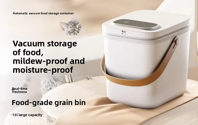 Cat Food Dog Food Sealed Bucket, Pet Vacuum Food Storage Bucket, Cat Storage Bucket, Sealed Moisture-proof Desiccant