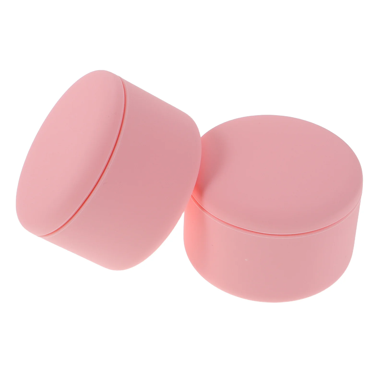 

2Pcs Travel Silicone Containers Small Leakproof Compact Jars for Creams Lotions Makeup Organizer Makeup Container