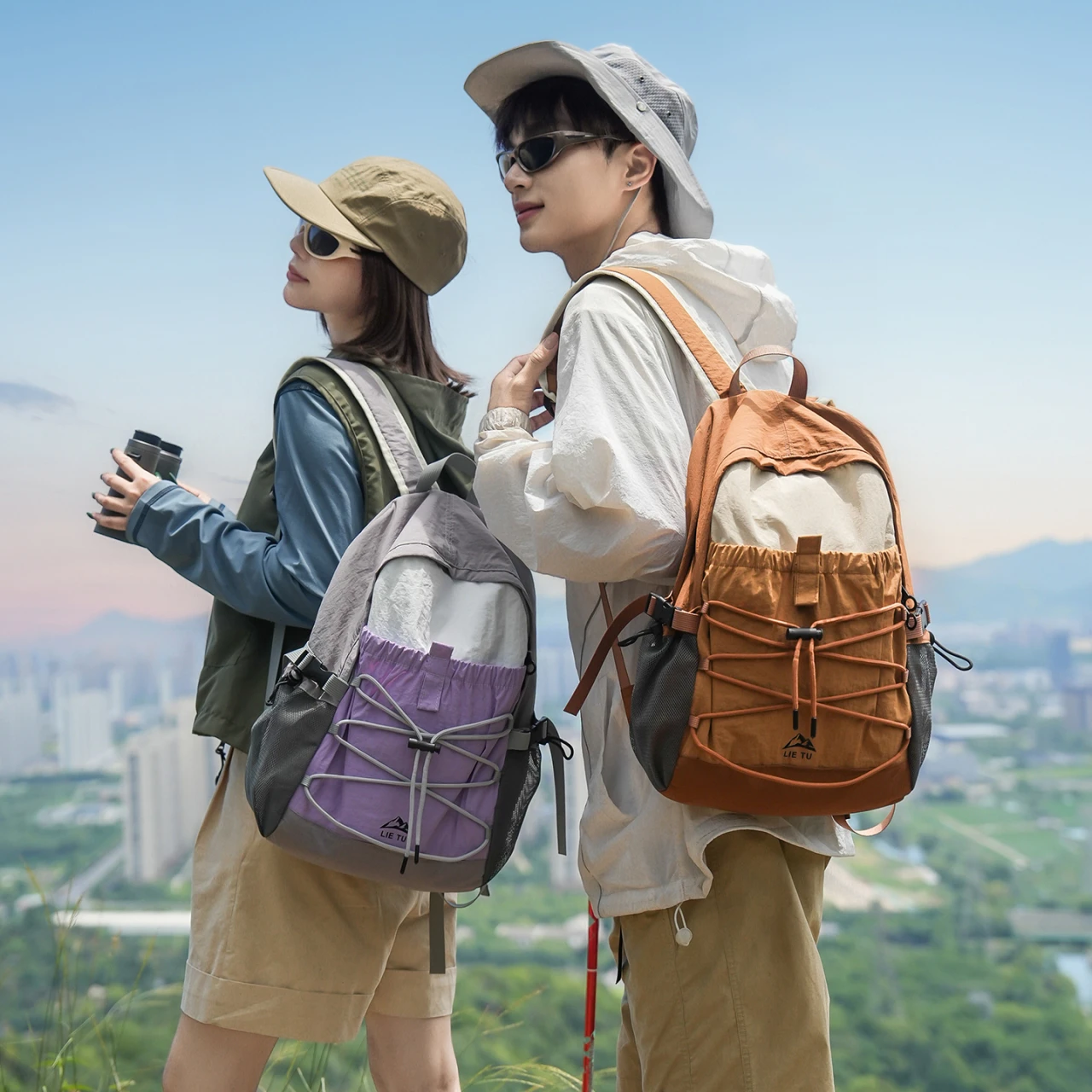 Hot Sale Oxford Criss-cross Outdoor Hiking School Bags Lightweight Travel Daypack Drawstring Sports Camping Climbing Rucksack