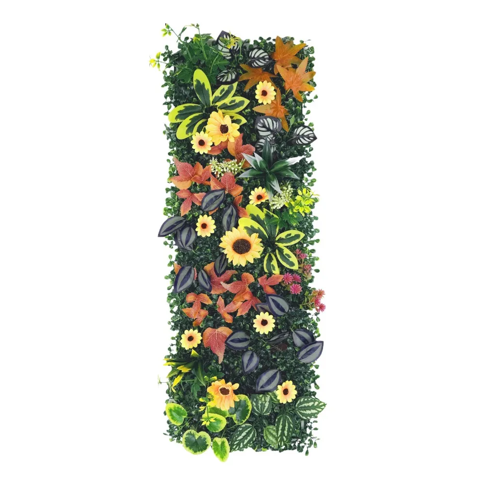 DIY Artificial Plant Wall Panel 75x25cm UV Protection Artificial Eucalyptus Carpet Lifelike Durable Simulation Maple Plant Sheet