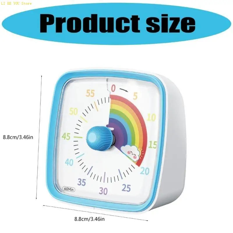 W3JE TIMERS SMALL TIMERS TIMERS مع قوس قزح Face Times Friendld مع تصميمات مرحة للطفل والكبار