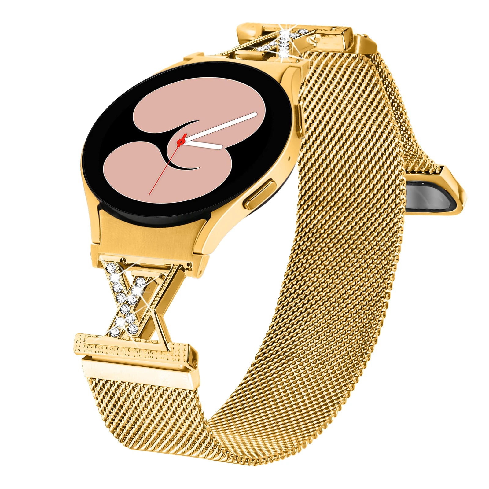 Магнитный ремешок из нержавеющей стали для Samsung Galaxy Watch7 5 6 4 Classic 5pro 44 мм 40 мм 47 мм 43 мм 46 мм 45 мм Металлический браслет без зазоров