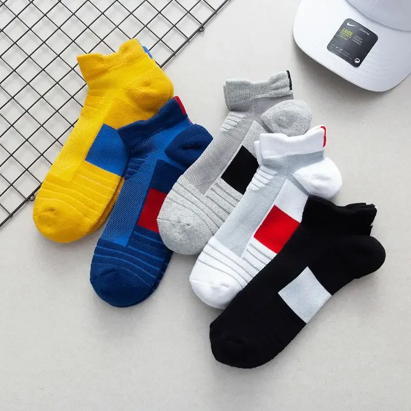 Breathable Outdoor Damping Basketball Cotton Men Cycling Ankle Sock Protect Feet Wicking Bike Running Football Sport Socks