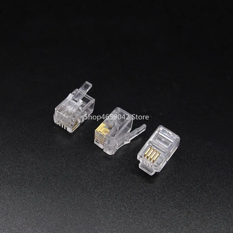 20/50/100Pcs RJ11 6P2C 6P4C 6P6C Crystal Heads  RJ45 8P8C Telephone Internet Modular Plug Jack Network Connector