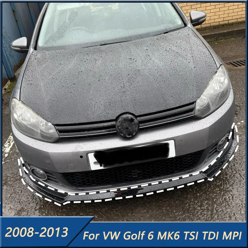 

Maxton Style 3 шт. автомобильный передний бампер спойлер для VW Golf 6 MK6 Standard TSI TDI MPI 2008-2013 диффузор спойлер защита кузова комплект