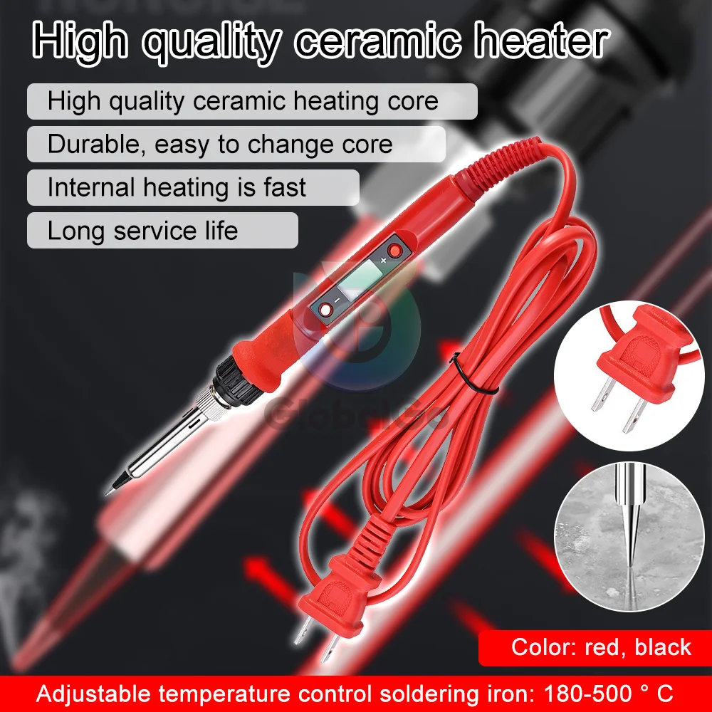 

936H Digital Display Welding Flux Soldering Iron 80W Adjustable Temperature 180-500°C Electric Soldering Iron Set EU US plug