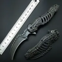 knuckles skull knife Stonewash 7CR13 karambits Folding Knife Tactical Folding Blade CLaw Knives Good High Quality Free shipping