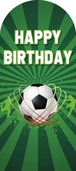 Mehofond Football Arched Backdrop Round Top Cover Boy Happy Birthday Party Green Sports Photography Background Photozone Studio