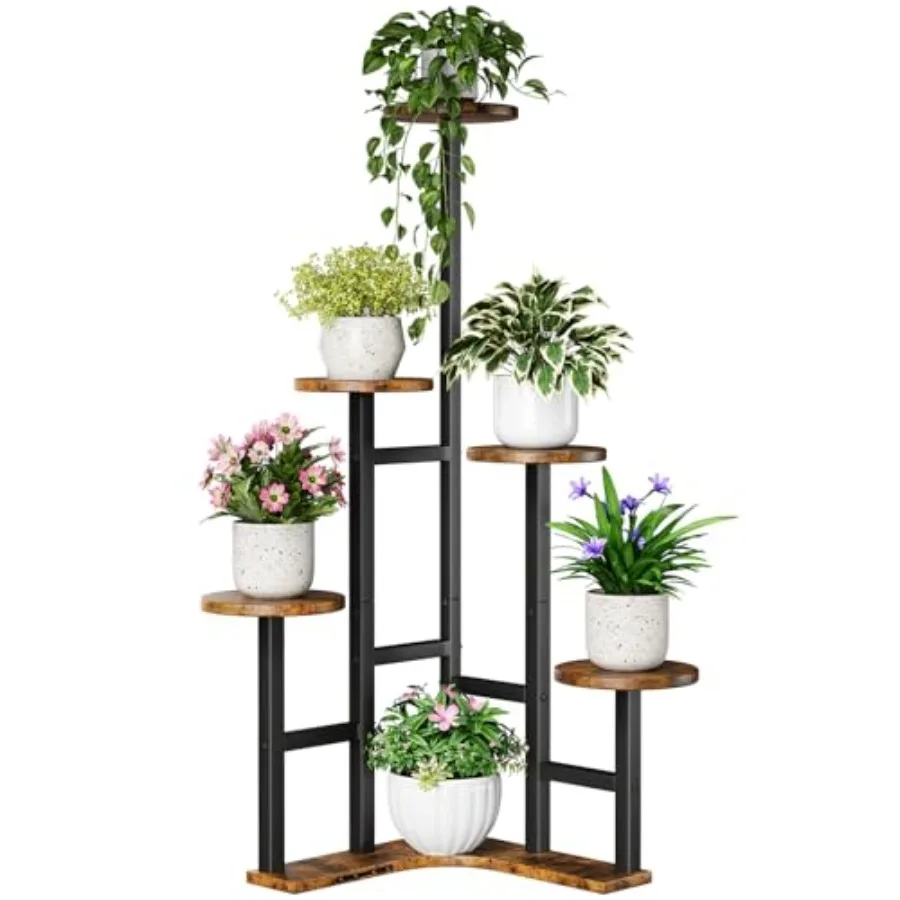 

Corner Plant Stand Indoor 6 Tiered Corner Plant Shelf Flower Stand for Multiple Plants Plant Shelves Organizer Rack for Living
