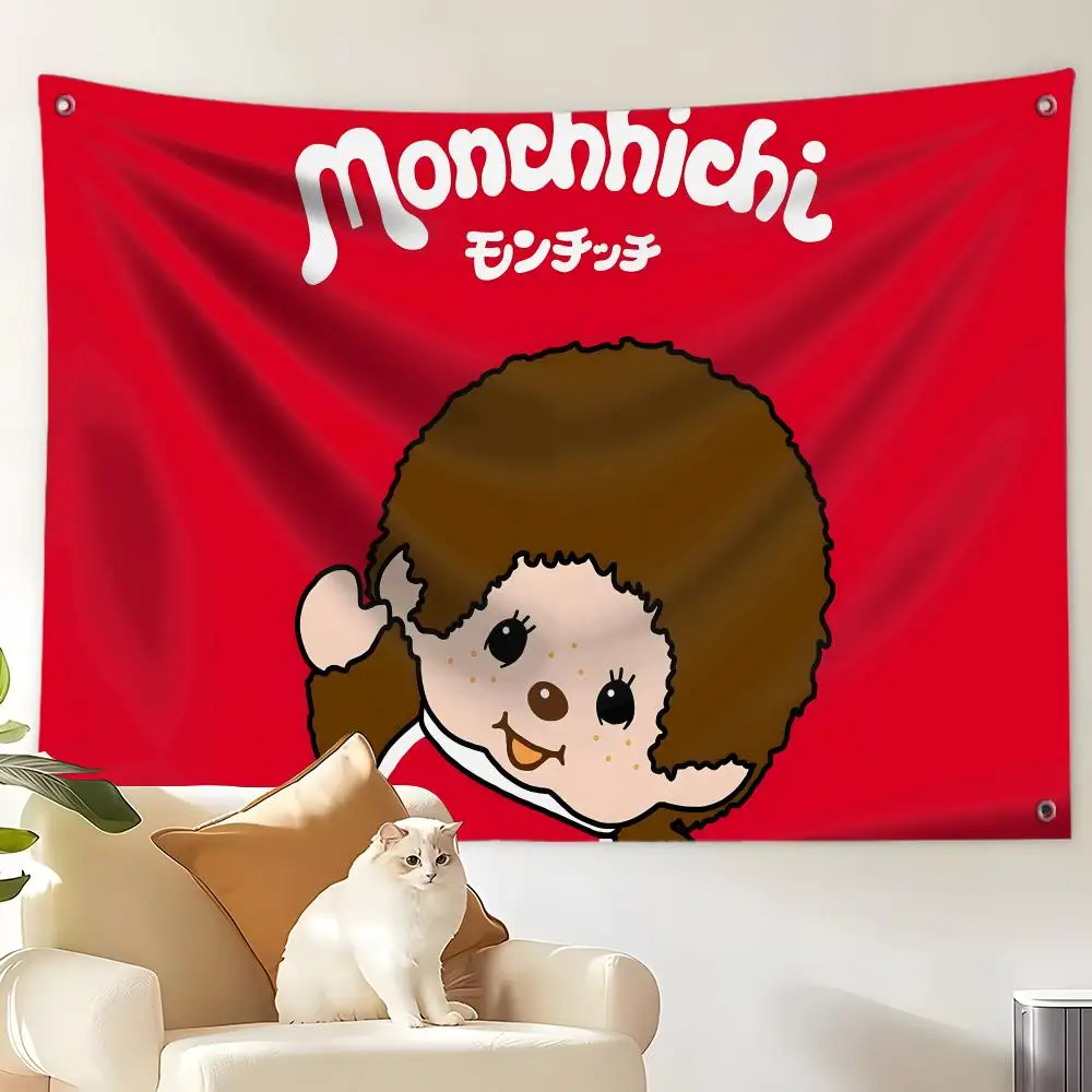 M-MONCHHICHI Flags Custom Wall Hanging Background Art Banner For Bedroom Home Living Room Outdoor Decor