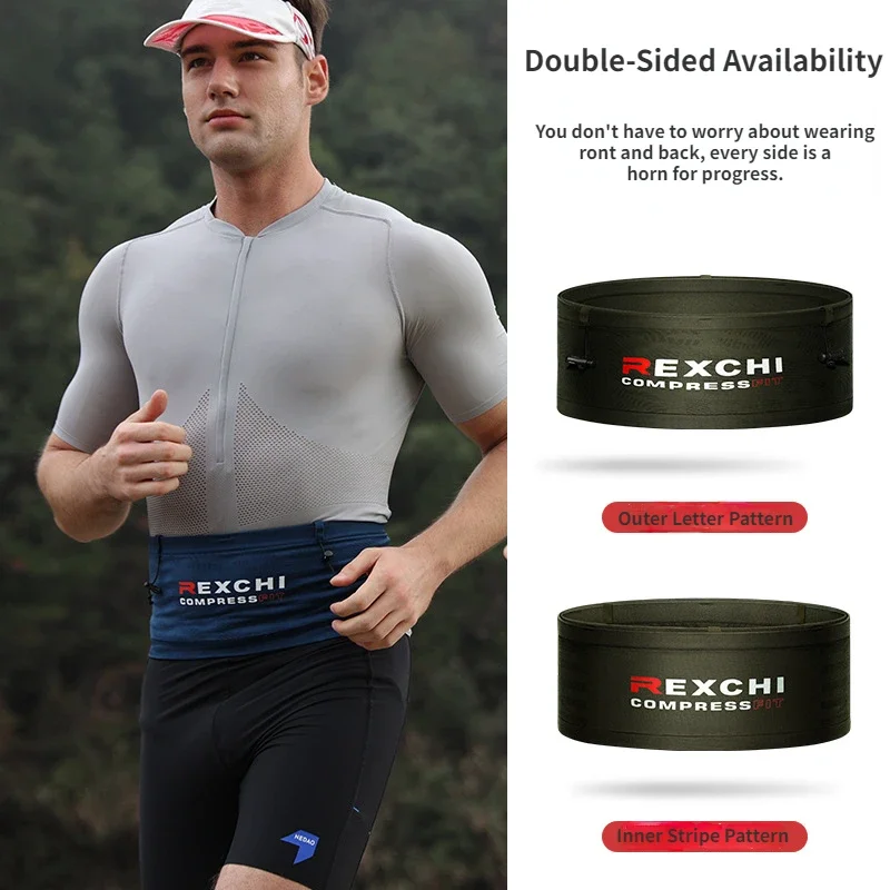 

REXCHI Hidden Running Waistpack Lightweight Running Belt Waist Pack Portable Elastic Breathable Large Capacity for Outdoor Sport