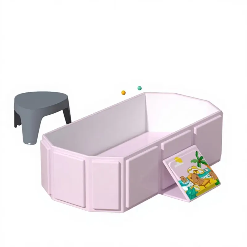Non Inflatable PVC Material Portable Foldable Kids Bathtub Swimming Pool 75cm