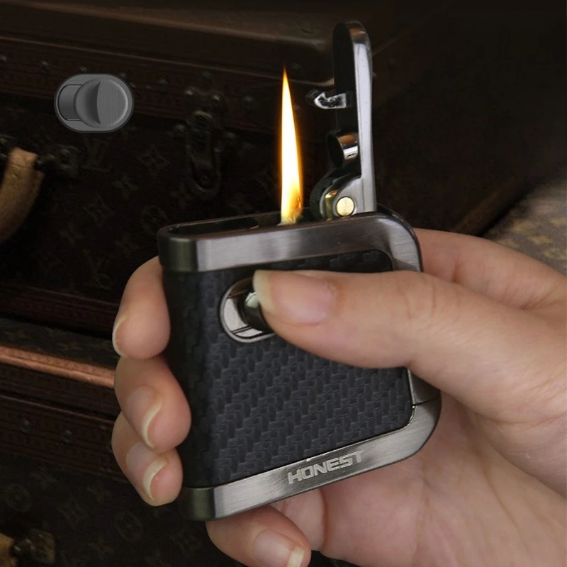 Honest Xiaguang Classic Kerosine Lighter One-click Ejection Leather High-end Creative Retro Vintage Men's Gift