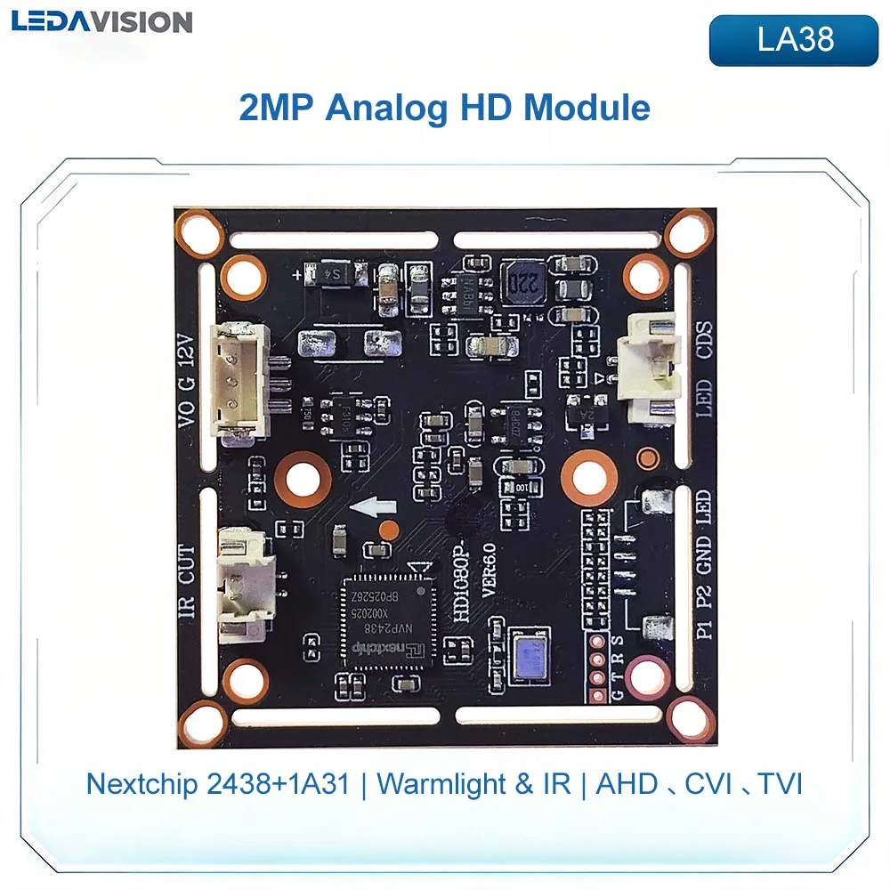 LA38 2MP Analog HD Module AHD 、CVI 、TVI 25FPS CCTV Analog Board For Security Camera PAL/NTSC Optional