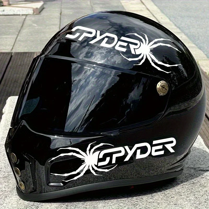 1SET SPYDER Spider Pattern Stickers Red Black Waterproof Vinyl Decals for Motorcycle Decor
