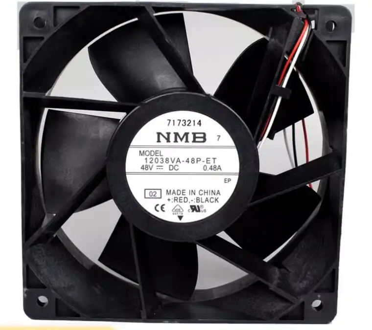 

NMB 12038VA-48P-ET DC 48V 0.48A 120x120x38mm 3-Wire Server Cooling Fan