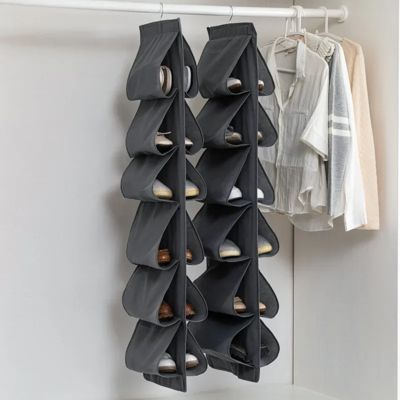 Hanging Pocket Organizer for Shoe Storage Three-dimensional Hanging Bag Shoes Organizer for Wardrobe Storage Shoes In The Closet