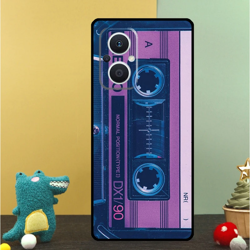 حافظة شريطية ريترو VHS لهاتف OPPO Reno 13 F 11F 11 12 8T 7 8 10 Pro OPPO Find X8 X6 Pro X3 X5 Lite غطاء شل