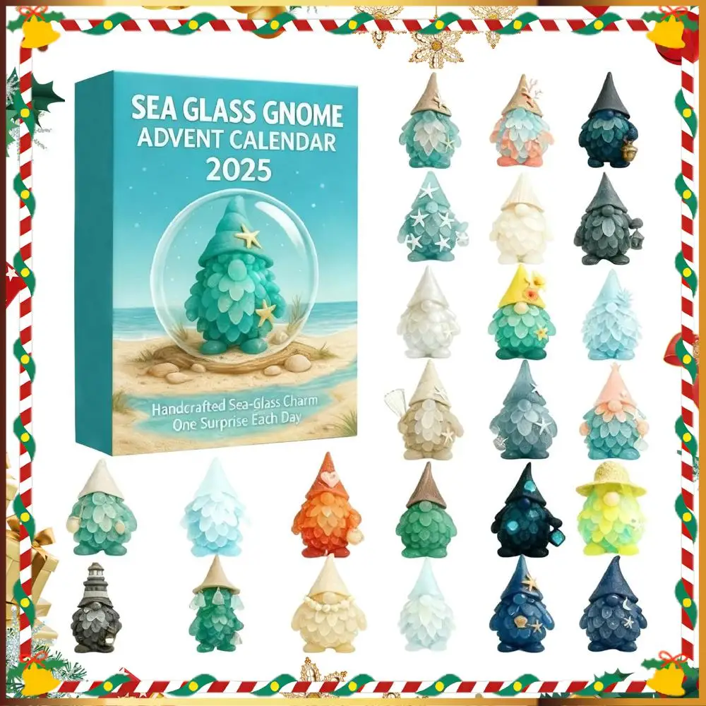

Рождественский календарь обратного отсчета 2025 года, акриловый рождественский карликовый адвент-календарь, милая игрушка-гном, загадочная коробка для украшения домашней елки, рабочего стола