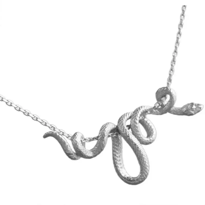 Nouveau Punk originalité serpent pendentif collier enroulement couleur argent Unique Hiphop cou bijoux déclaration serpent tour de cou cadeaux