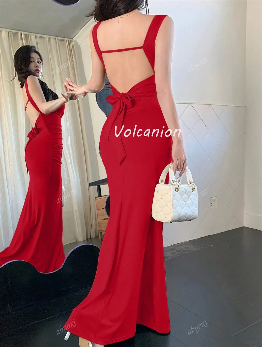 Moda personalizada de alta qualidade jérsei arco plissado sereia fora do ombro vestidos longos sob medida vestidos ocasião clássico simples