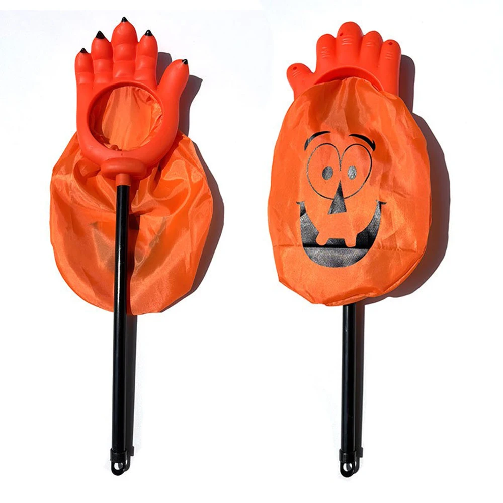 Halloween Begging Candy Bags Palm Skull Pumpkin Candy Bag with Tools Hand Shaped Candy Pouch Party Candy Snack Gift Decorations